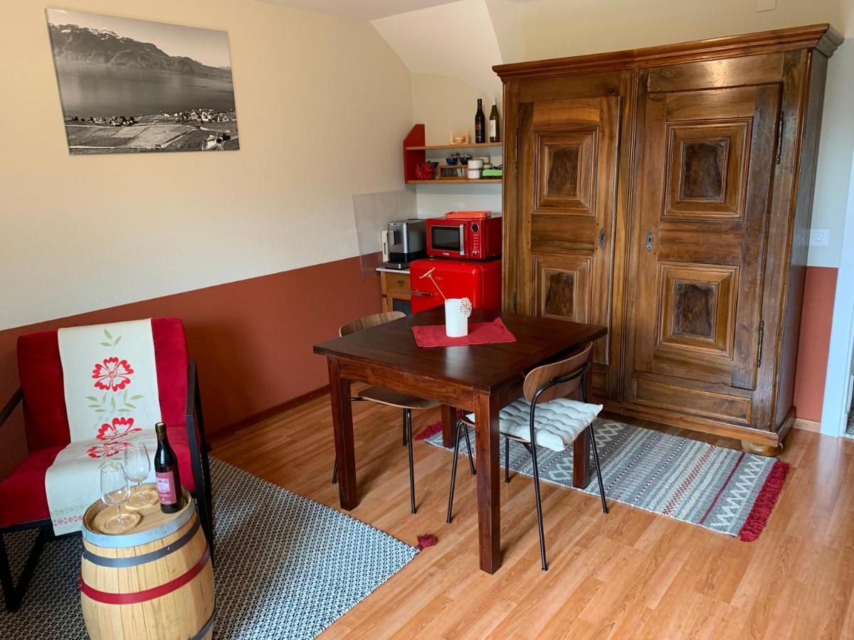 La Gremillette Gourmande Lavaux Apartment Rivaz Bagian luar foto